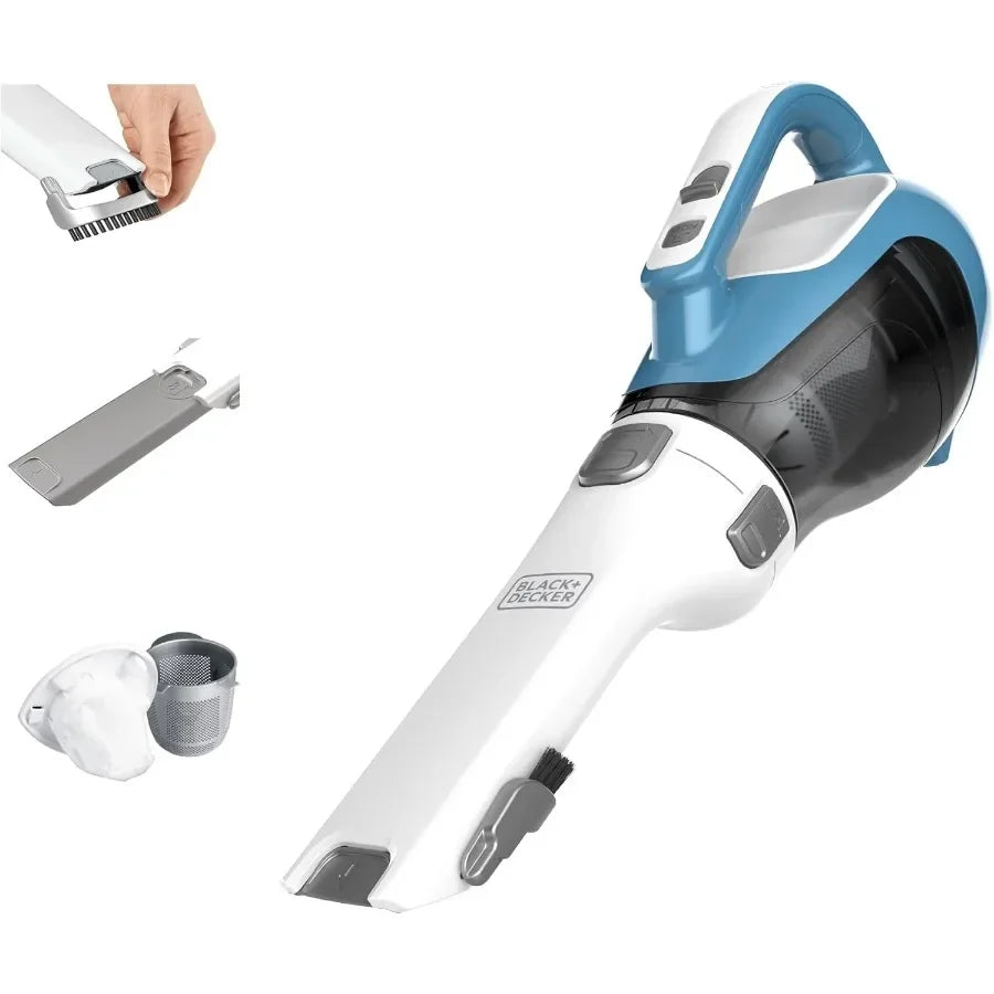 Dustbuster Cordless Handheld Vacuum Cleaner Compact Portable Car & Home Vac with Crevice Tool, Rotating Nozzle and Charging Station for Pet Hair Cleaning