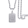 1pc 18K Gold-Plated Capital Letter Stainless Steel Twist Chain Necklace - Personalized A-Z Letter Pendant for Men and Women