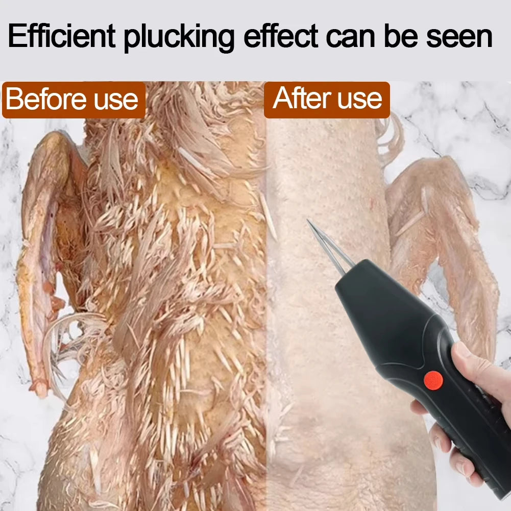 USB Rechargeable Electric Efficient Quick Chicken Feather Plucker Feather Remover Hair Extractor Kitchen Tool