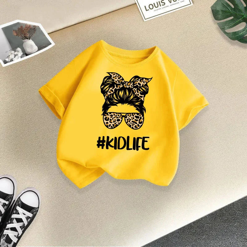 Children's Summer T-Shirt New Children's Short-Sleeved T-Shirt Men And Girls Round Neck Tops Baby Cotton T-Shirt Bottoming Shirt