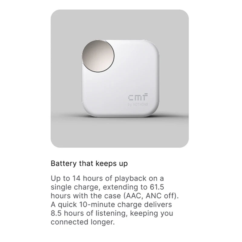 Nothing Buds 2 Plus CMF  New Global Version 50dB Hybrid ANC Earbuds Long Battery Hi-Res Audio IP55 Bluetooth-Compatible