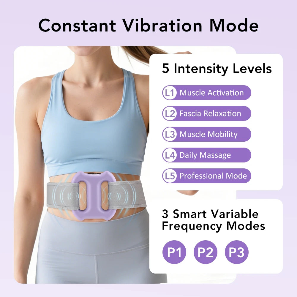 Electric Full-Body Fascia Ring Portable Vibration Fascia Massager Fat Burning Body Weight Loss Deep Tissue Muscle Relief & Relax