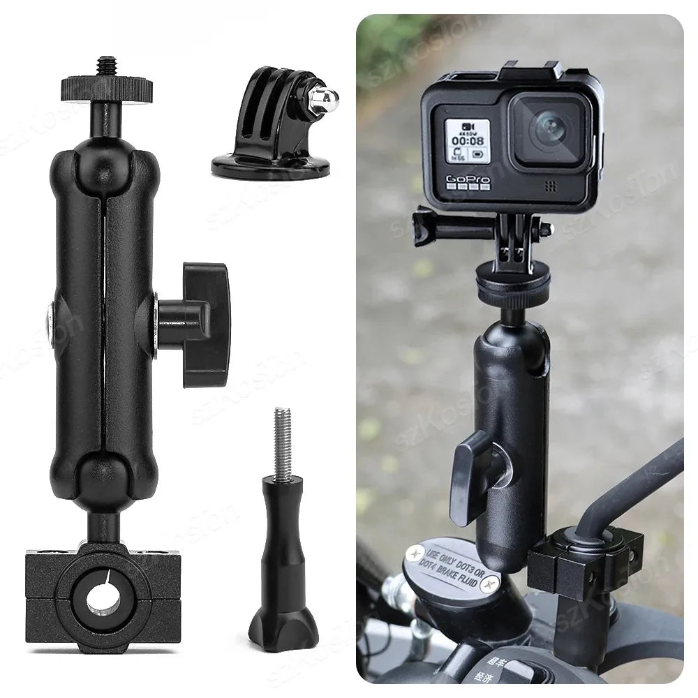Bicycle Motorcycle Panoramic Selfie Stick Monopod Mount Handlebar Bracket For Insta360 X3 X4 X5 GoPro 13 12 11 10 DJI Accessory