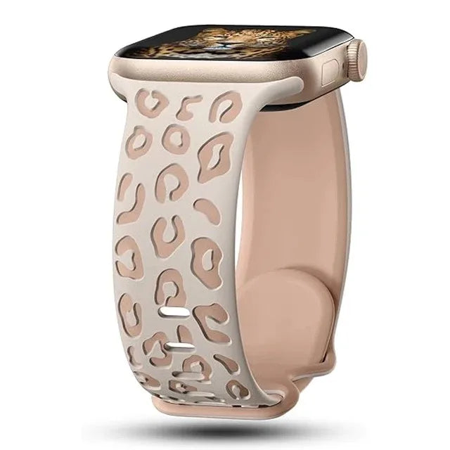 For Apple Watch Bands 40mm 44mm 42mm 45mm 41mm 49mm 46mm Engraved Silicone Bracelets Correa Series 8 9 SE ultra 2 3 10 11 Strap