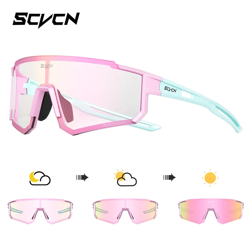 SCVCN Fashion Street Sunglasses for Men Sport Y2K Cycling Glasses MTB Bike Bicycle Camping Golf UV400 Glasses Women Baseball