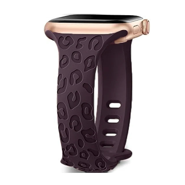 Slim Strap For Apple Watch Band 40mm 41mm 42mm 38mm 46 44mm 45mm Engraved Silicone bracelet Correa Series 11 10 8 7 6 9 5 4 3 SE