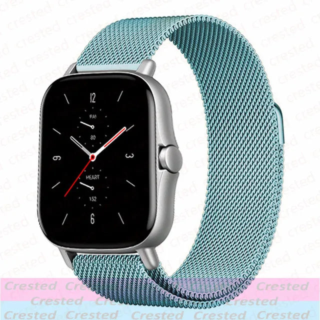 20mm/22mm Milanese band For Amazfit GTS/4/2/3/GTS2 Mini/GTR 47mm/GTR2/4/3/Pro stratos Metal Watch Bracelet Amazfit bip 5 6 strap