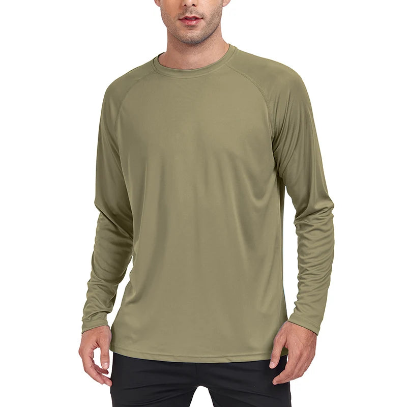 Men's Sun Protection shirts Summer UPF 50+ Long Sleeve Quick Dry Men Shirts Breathable Hiking Fish Performance Tops UV-Proof