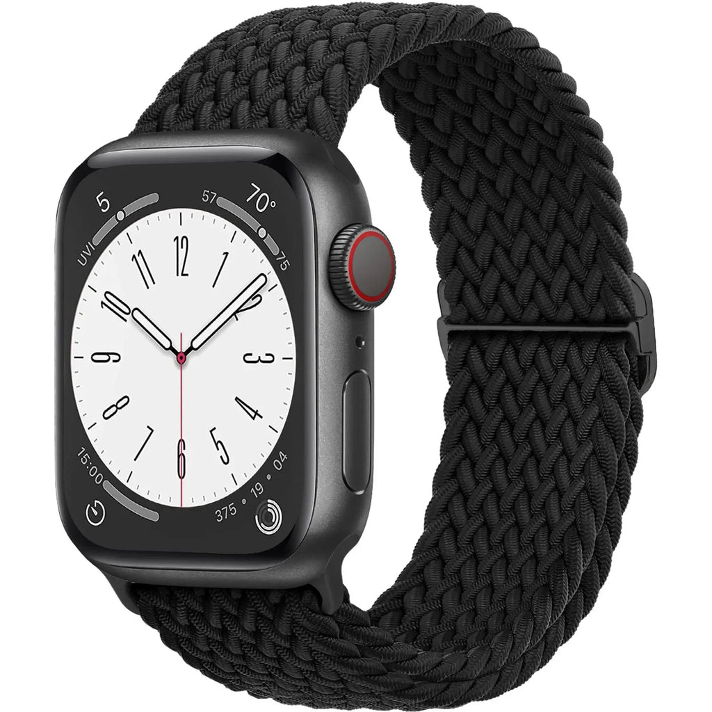 Braided Loop Strap For Apple Watch Ultra Band 49mm 44 45mm 42mm 41mm Nylon Elastic Belt Bracelet iWatch Series 9 8 7 6 5 4 SE 3