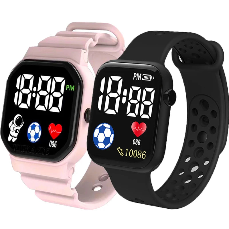 NEW LED Digital Watch For Kids Boys Girls Football Sports Watches Silicone Digital Watch Casual Childrens Electronic Wristwatch