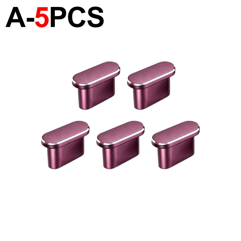 1-5Pcs Metal USB Type C Dust Plug for iPhone 18 17 16 Pro Max 18PM Mobile Phone Type-C Charging Port Protector Cover Cap Stopper