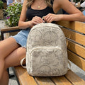 Gothic Skull Allover Print Women Fashion Backpack Corduroy Multi-pocket Large Capacity Commuter Bag