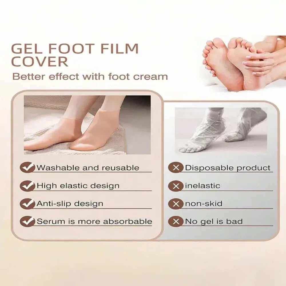 Moisturizing Foot Socks,Silicone Socks for Dry Cracked Feet Women's Foot Socks for Moisturizing,Featuring