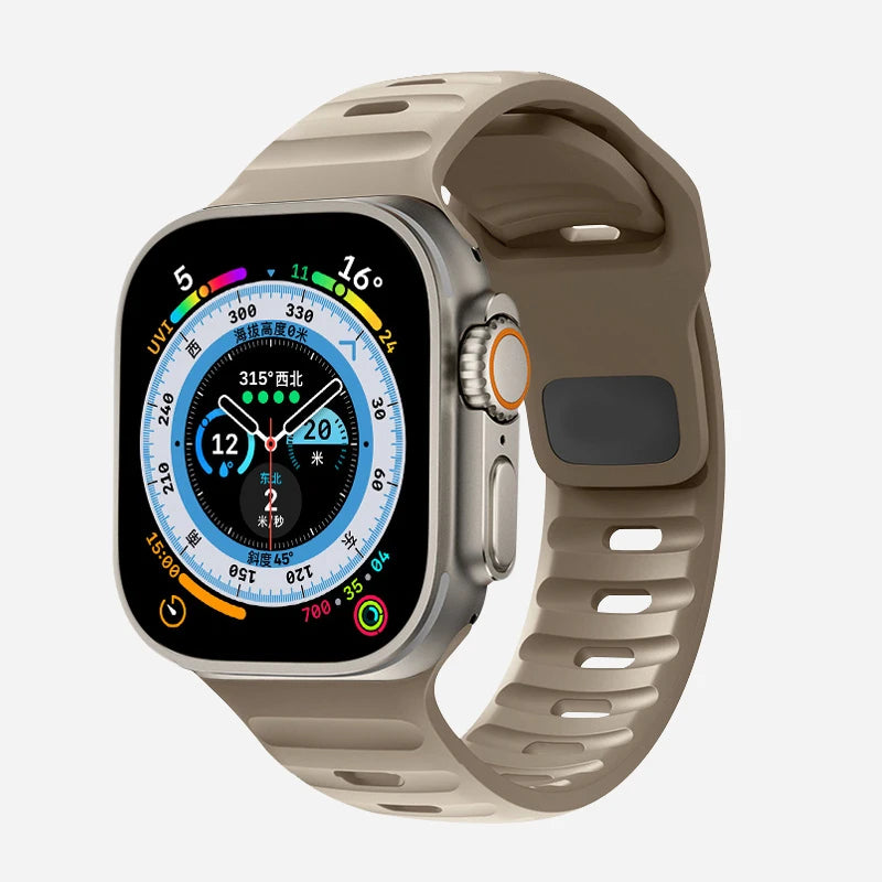 Soft Silicone Strap For Apple Watch Band Ultra 49mm 44mm 45mm 42mm 41mm 40mm 38mm sport Watchband iwatch Serise 8 7 6 5 bracelet