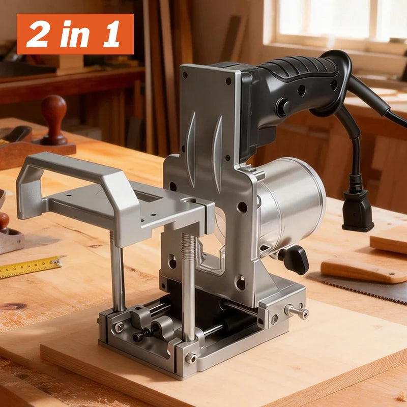 Portable Mini Grooving Machine Rack 2-in-1 Woodworking Mold Trimmer Milling Machine Cutter Connection Positioning Holder Stand