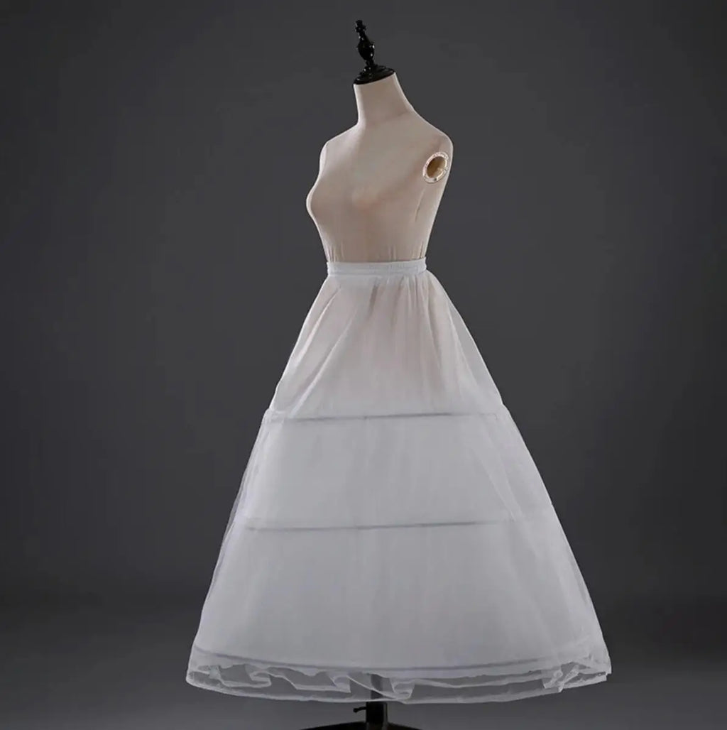 New Arrival 3Hopps Ball Gown Petticoat Underskirt Wedding Bridal Dress Jupon Mariage Halka Rockabilly With Tulle