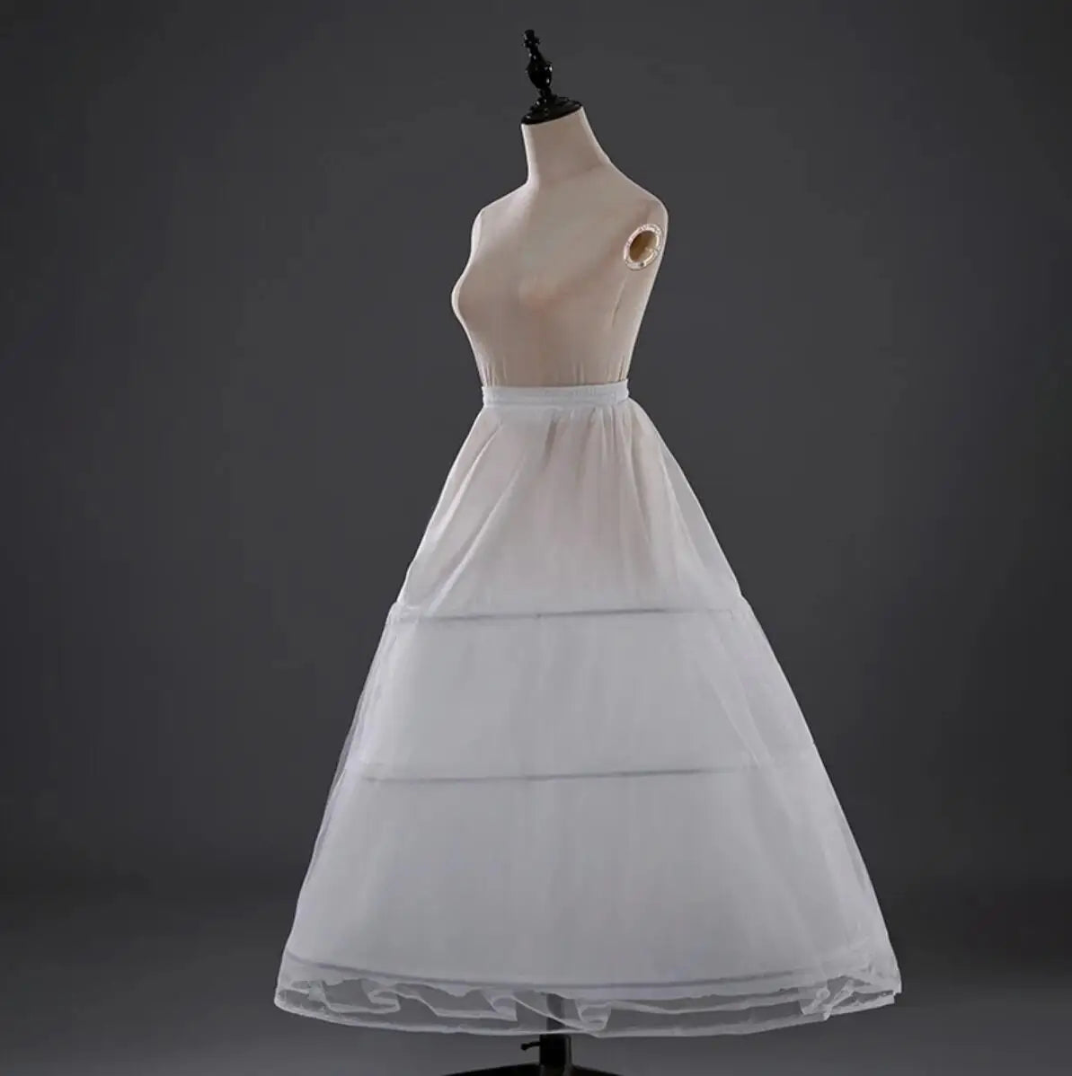New Arrival 3Hopps Ball Gown Petticoat Underskirt Wedding Bridal Dress Jupon Mariage Halka Rockabilly With Tulle