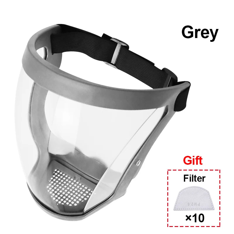 Work Protection Mask Transparent Facial Shield Transparent Facial Protector Face Protective Screen Kitchen Accessories Gadgets