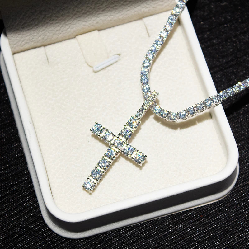 2-5mm Men Women Moissanite Tennis Chain Rose Yellow Moissanite Tennis Bracelet s925 Silver Tennis Chain For Women Men