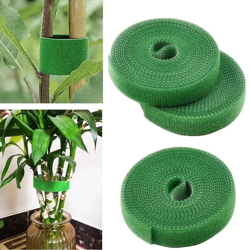 1/3Pc Nylon Plant Bandage Tie Reusable Plant Hook Loop Ties Green Fastener Tape Bamboo Cane Wrap Support Home Garden Accessories