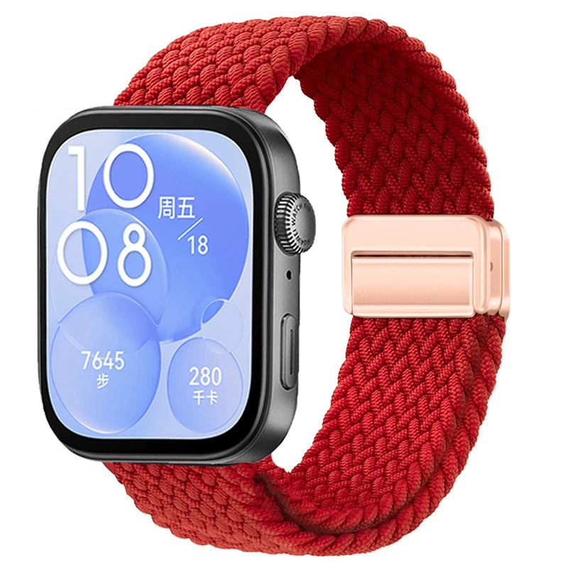 Magnetic Buckle Strap for Huawei Watch Fit 3/4/4 Pro Nylon Loop Bracelet Correa for Huawei Watch Fit 5/Fit 5 Pro Smart Wristband