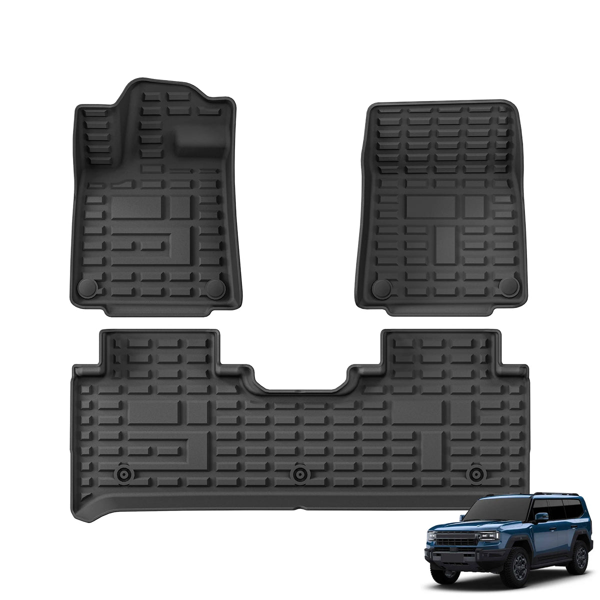 Smabee Left Drive for Jetour G700 2025‑2026 5‑Seat Car Floor Mats Cargo Liner Trunk Pad TPE 3D Foot Mat Accessories Black