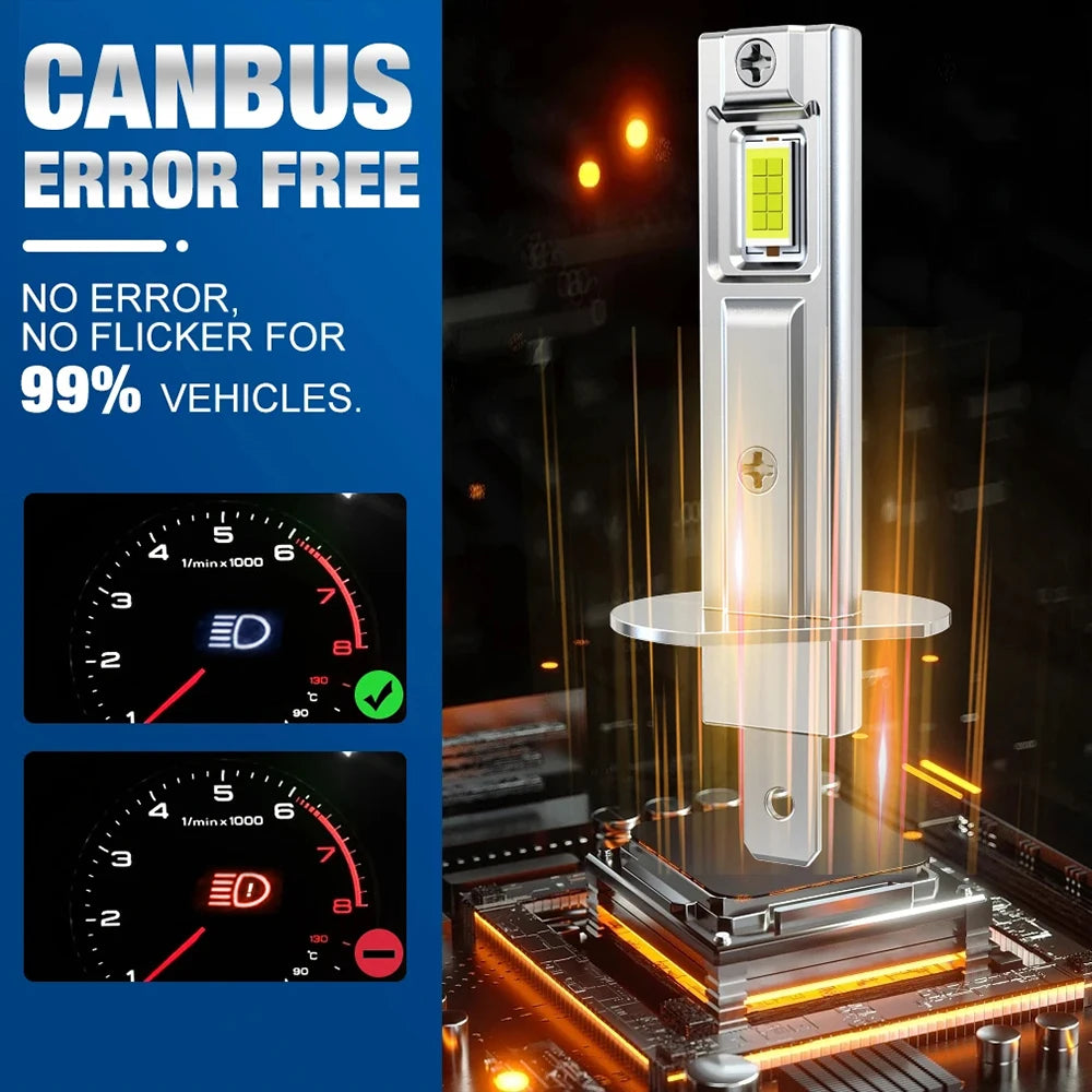 H1 LED Headlight Bulbs for Car Canbus High Power Auto Lights 800000LM 1000W Mini Size Focus Automobile Headlamp Fog Lamp 12V 24V