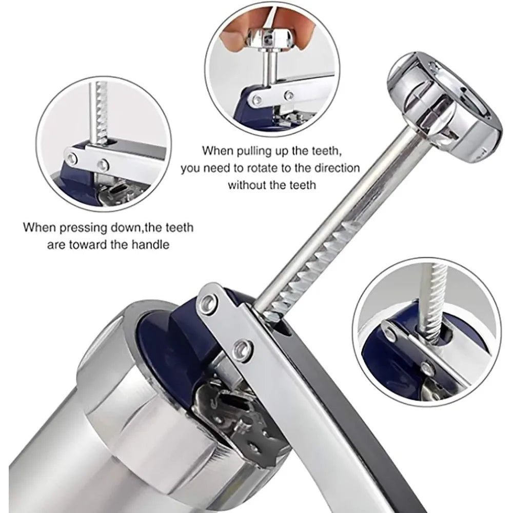 Stainless Steel Cookie Cutter Set Cookie Press Gun and 20 Cookie Plates and 4 Nozzles DIY Cookie Maker Cookie Cutter Tools