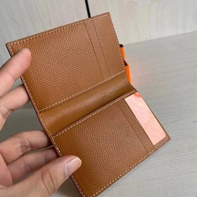 Genuine Leather Credit Card Holder for Women And Men with Free Embossing Personalized High-Quality Protective Bank Card Case