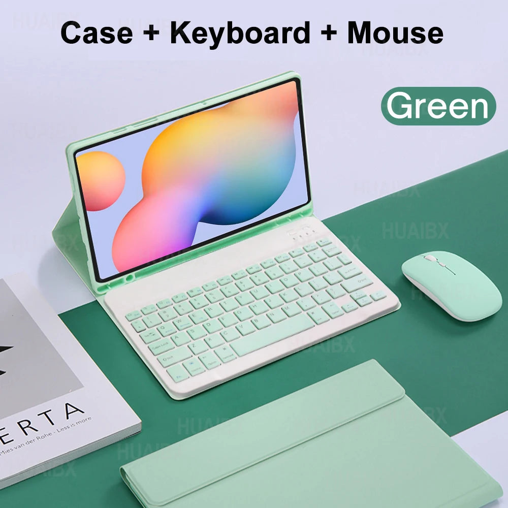 For Galaxy Tab S6 Lite 10.4 Inch Case with Keyboard, Detachable Keyboard Cover for Samsung Tab S6 Lite SM-P610 P613 P615 P619