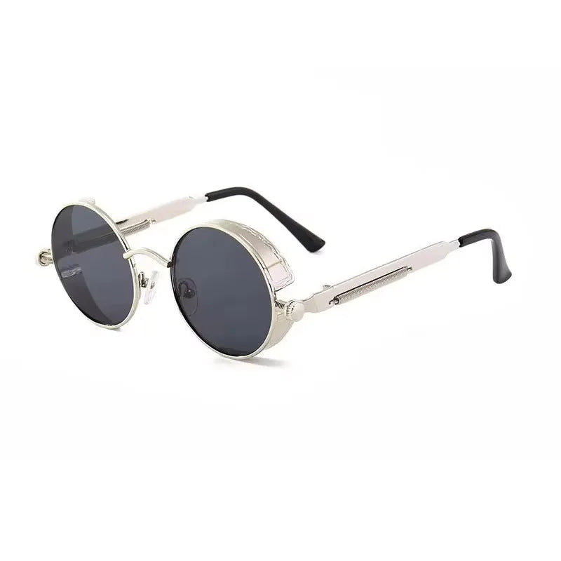 Fashion Trend Steampunk Round Frame Sunglasses For Men Women Luxury Design Outdoor Beach Travel Punk Sun Glasses Eyewear 2026