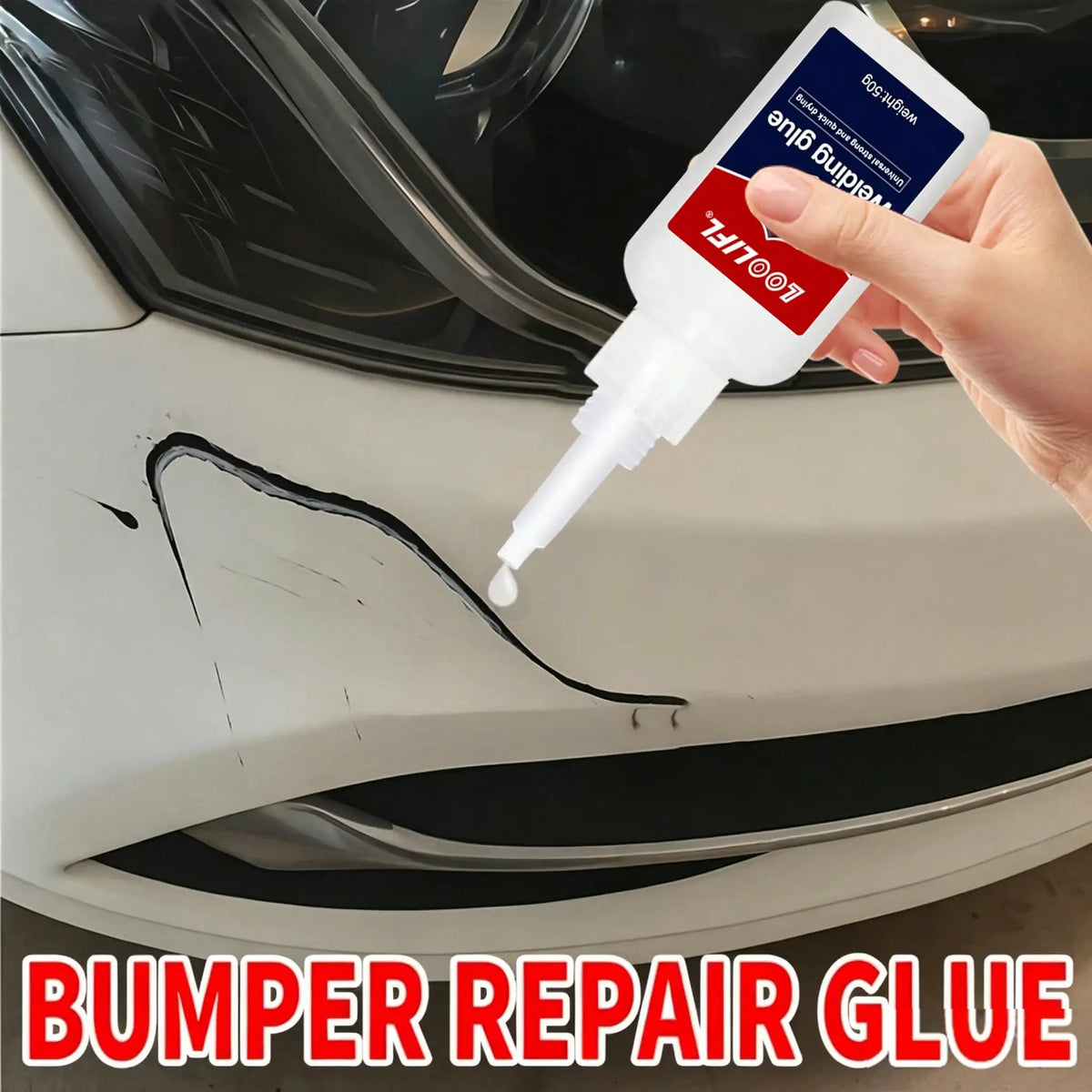 6 Pack 50g LOOLIFL Oily Welding Super Glue Fast Curing Waterproof Flexible Repair Glue for Bike Motorcycle Tire Archery Carbon Arrow Metal Plastic Leather Crafts