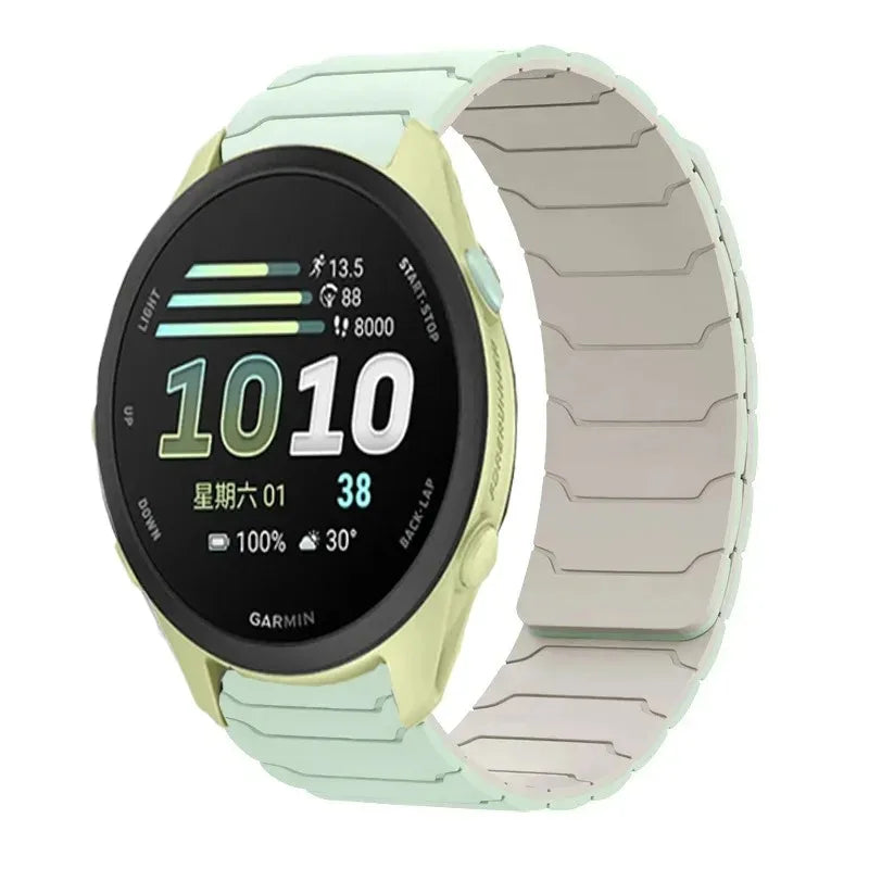 18mm 20mm 22mm Silicone Magnetic Strap for Garmin Forerunner 170 70 570 55 265 255/Active 6 5 Bracelet Venu 4 41/45mm Watchband