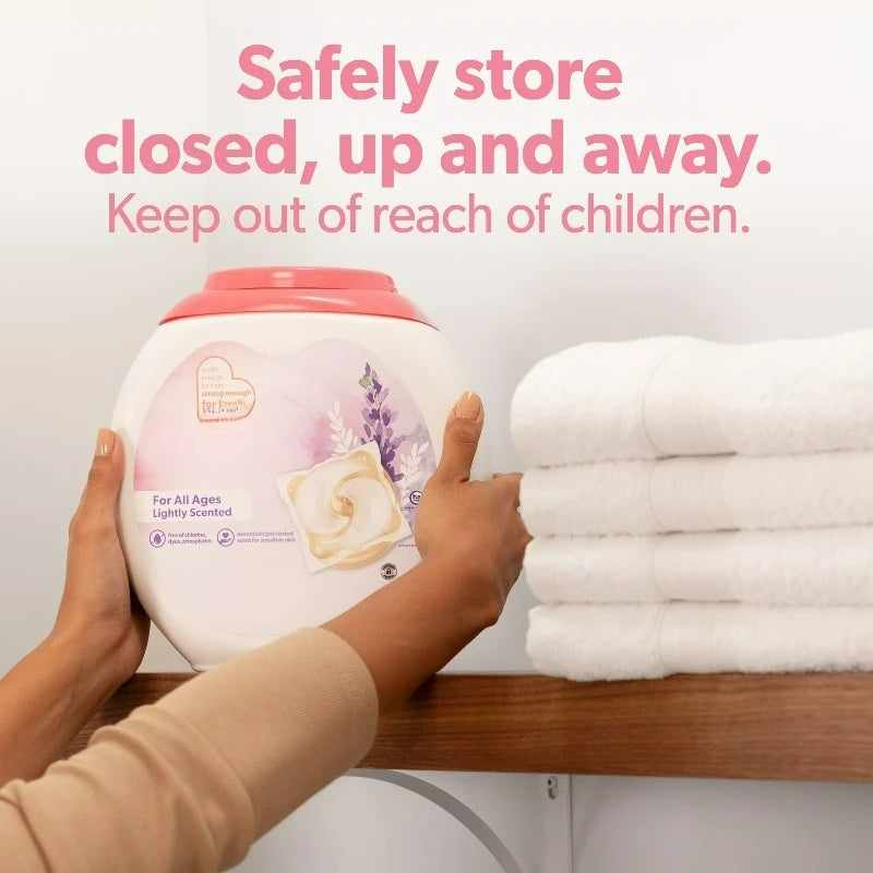 Baby Laundry Detergent XL Pacs, Sensitive Skin, Hypoallergenic, Lightly Scented Lavender, 25 Count