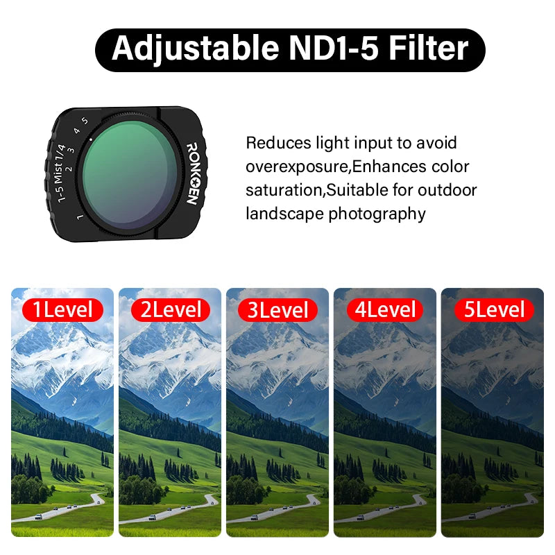 Ronkoen Magnetic ND/CPL Filter Set For DJI OSMO Pocket 3 Creator Combo Accessories, Action Camera Neutral Density Filters