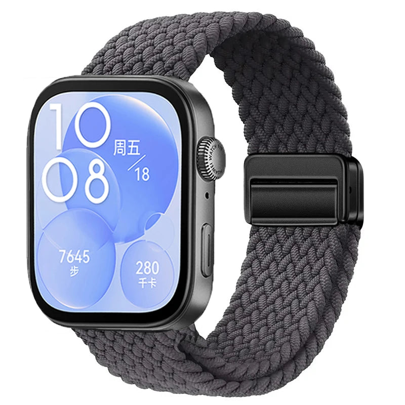 Magnetic Buckle Strap for Huawei Watch Fit 3/4/4 Pro Nylon Loop Bracelet Correa for Huawei Watch Fit 5/Fit 5 Pro Smart Wristband