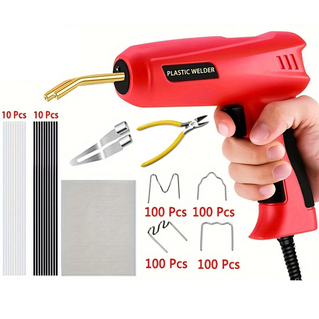 Besper 200W Plastic Welder, 2in1 Plastic Welding Kit Plastic Repair Welder Hot Stapler Soldering Gun Car Bumper Plastic Repair