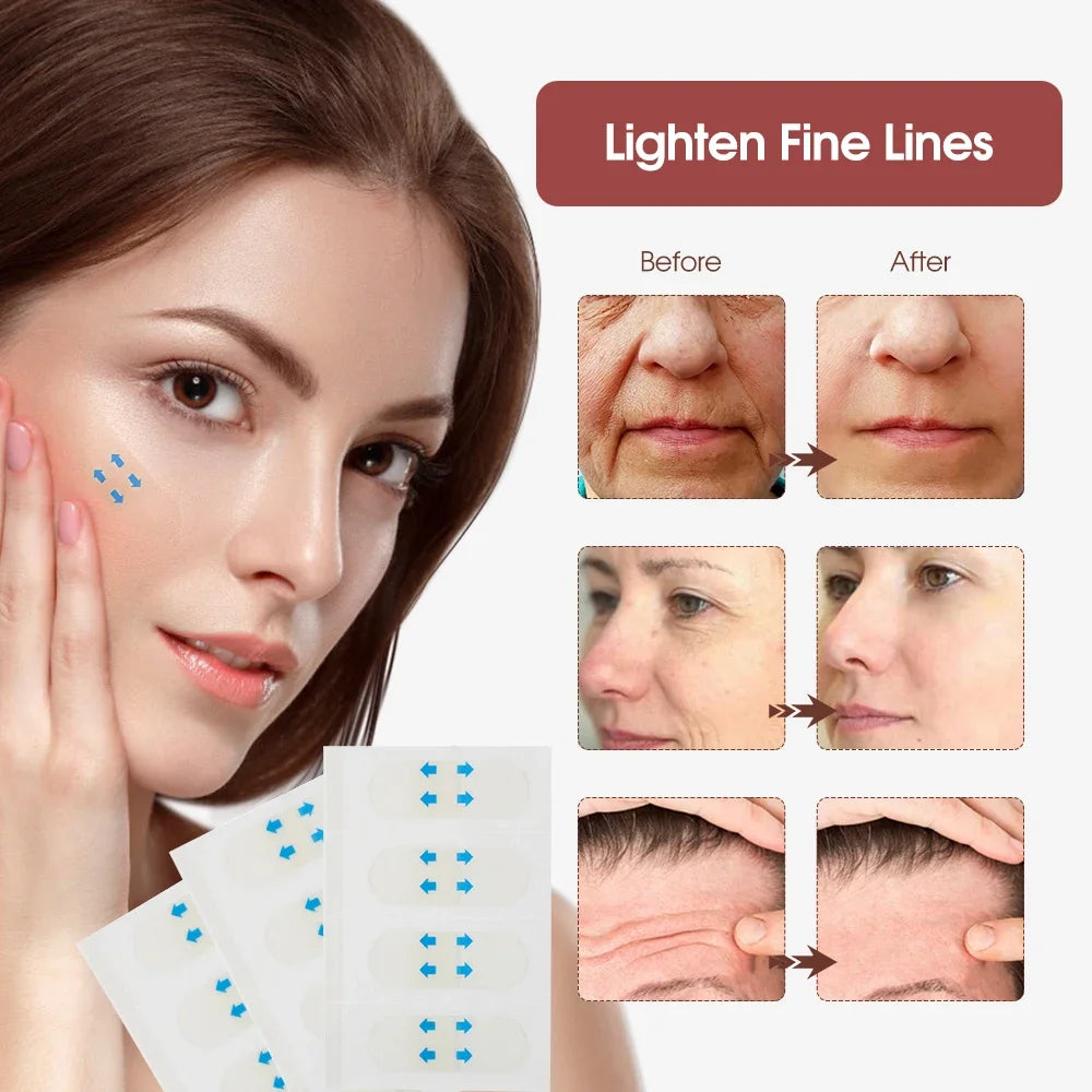 40pcs Invisible Face Lift Tapes – V-Shape Firming & Anti-Wrinkle Patches, Waterproof, Long-Lasting, Skin Tightening, Unisex