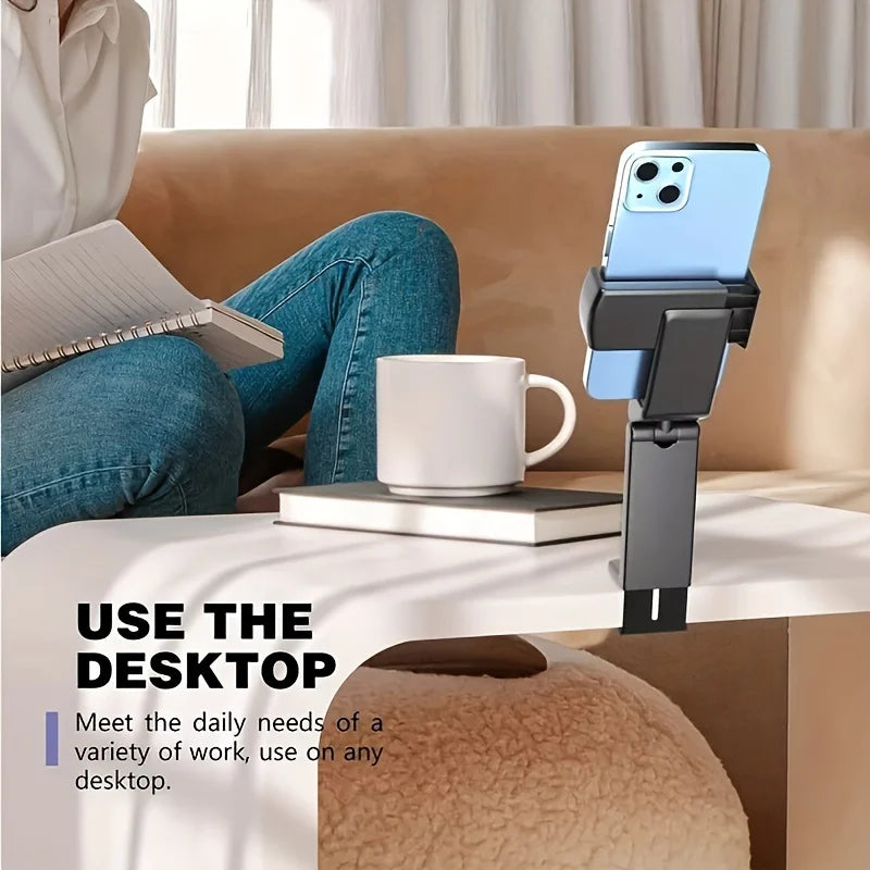 Universal Airplane Phone Holder Portable Foldable Desktop Cell Phone Stand Rotatable Selfie Holding Train Seat Clip Lazy Bracket