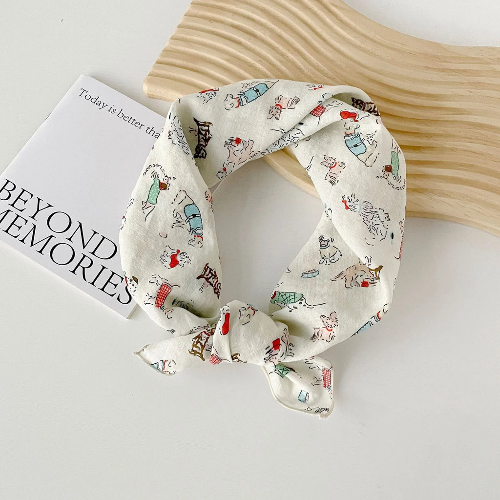 Fashion Square Scarf 1pcs Cotton Rich Summer Scarf Digital Printed Head Scarf for Women Versatile Lightweight Wrap Chic