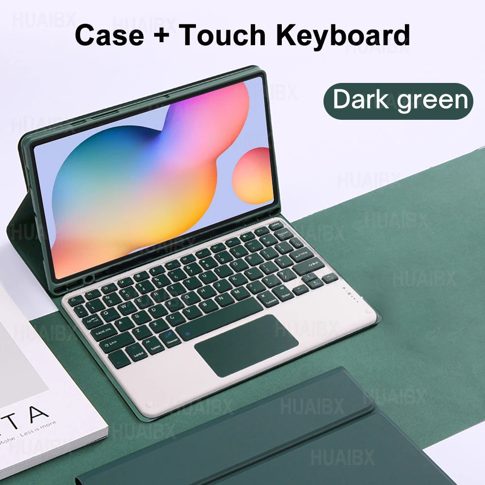 For Galaxy Tab S6 Lite 10.4 Inch Case with Keyboard, Detachable Keyboard Cover for Samsung Tab S6 Lite SM-P610 P613 P615 P619
