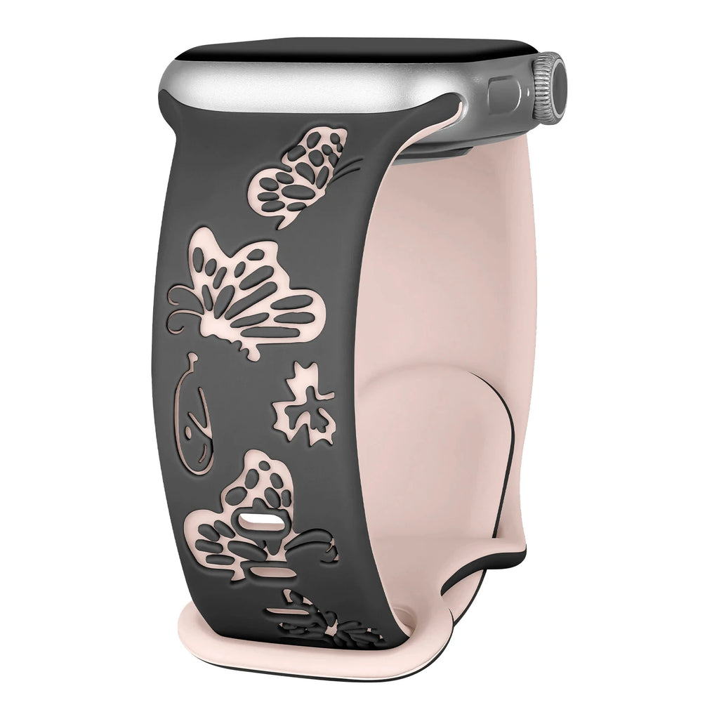 Sport Band For Apple Watch Straps 45mm 44mm 42mm 49mm 40 41mm 46mm Engraved correa bracelet iwatch Series 8 10 11 7 9 6 SE Ultra