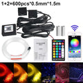 Bluetooth16w Fiber Optic Lights Star Ceiling Lighting Kits Mixed Fiber Strands RGBW Light Source Car Use Headliner Home Decor