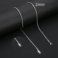 HIYEE Stainless Steel Snake Chain Necklace Chains for DIY for Women Jewelry Making Findings Pendants Lobster Clasps Wholesale