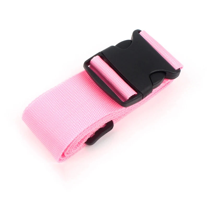 Straight Shaped Luggage Straps for Suitcase Polyester Luggage Belt with Adjustable Release Buckle Travel Accessory