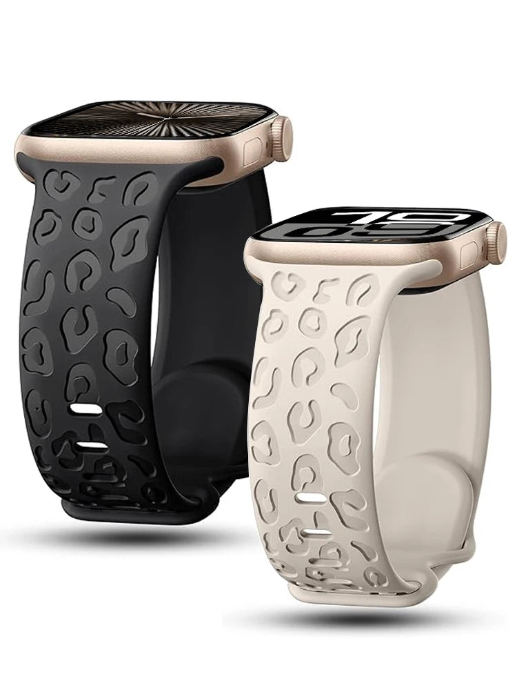Straps For Apple Watch Band 45mm 44mm 46mm 42mm 41mm 40mm 49mm Engraved correa bracelet iwatch series 11 10 9 8 7 SE 6 5 Ultra 3