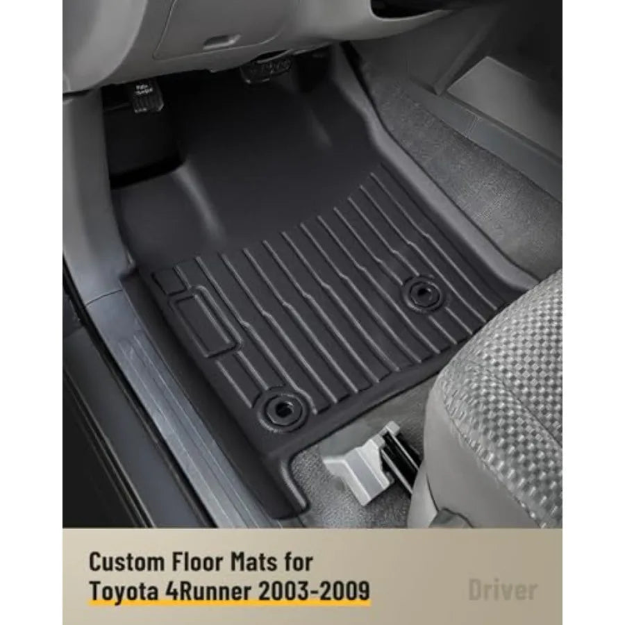 Car Floor Mats for Toyota 4Runner: 2003-2009 4th Gen Cargo Trunk Liner, All Weather Accessories Rubber Carpet Custom Fit for To
