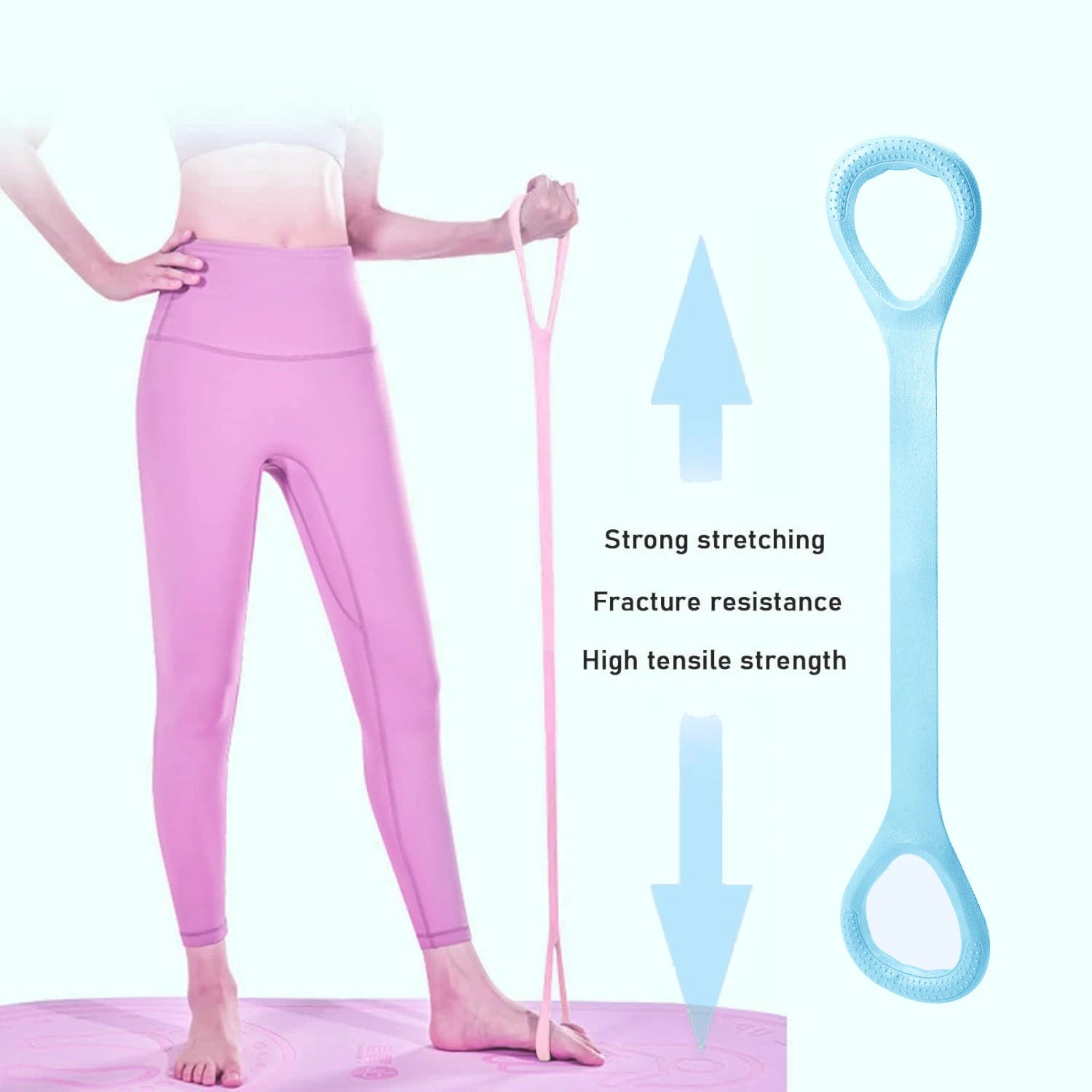 8 Fitness Resistance Band for Workout Arm Back Shoulder Exercise Elastic Training Band for Yoga Pilates Fitness Equipment