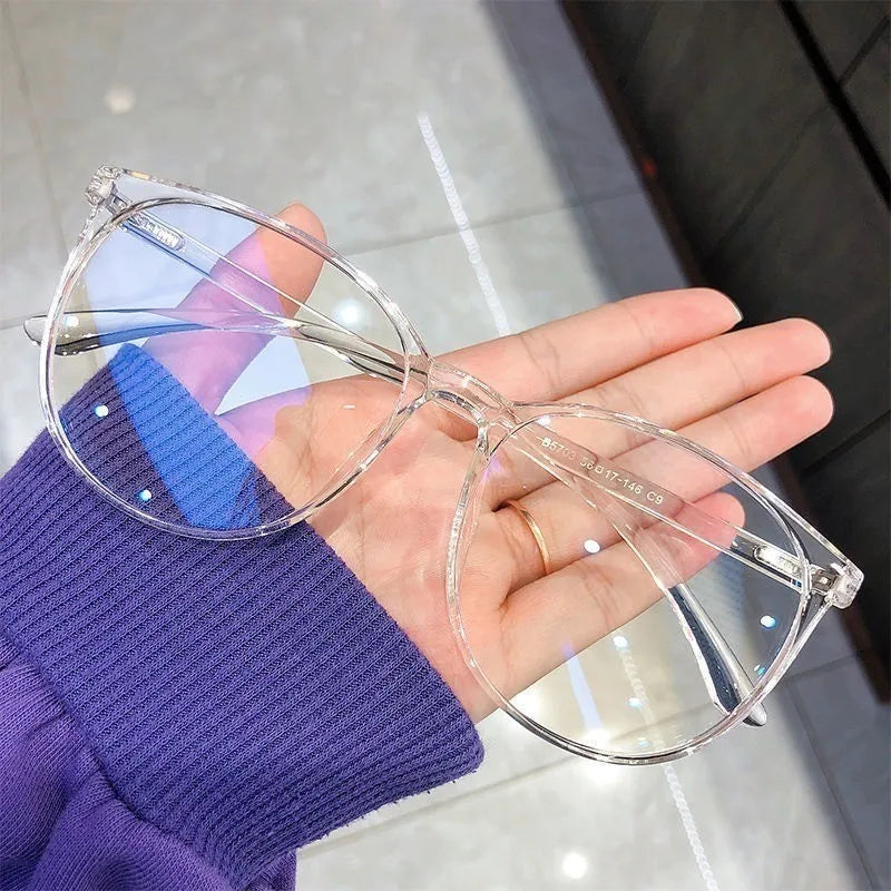 Anti Radiation Glasses Spectacles Frame Plastic Korean Oval Frame Fashion Eyewear