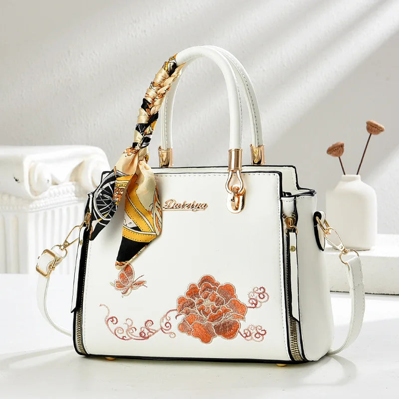 Luxury Brand Designer Women'S Handbag Classic Embroidery Crossbody Bag Large Capacity Shoulder Bag Commuting Tote Bag Women